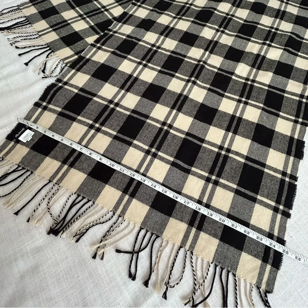 •Madewell Wool Blend Fringed Shawl Oversized Scarf 25”x78”…